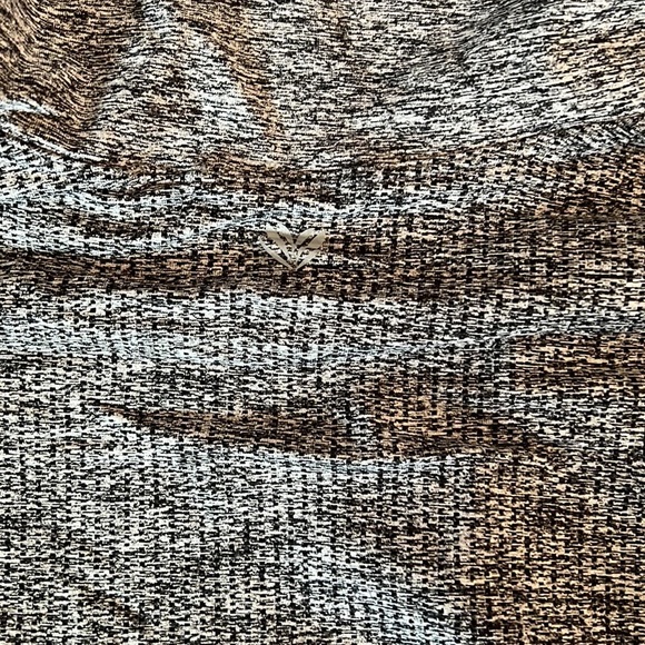 Cowl Neck Athletic Long Sleeve Pull Over Sweatshirt in Marled Grey - Picture 4 of 4